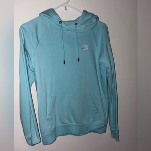 Nike Aqua Pullover Hoodie with White Embroidered Logo